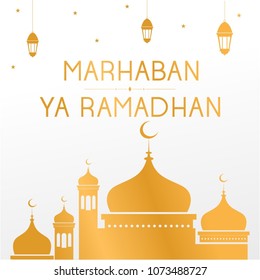 Marhaban Ya Ramadhan Banner Template
