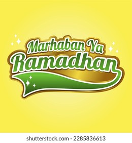 Marhaban Ya Ramadhan is a text effect for your brocure or invitation of ramadhan 