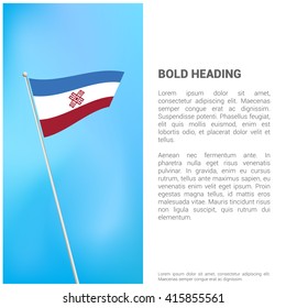 Mari El flag Brochure - Vector Flyer Cover Page Design