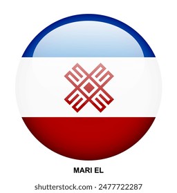 MARI EL flag button on white background