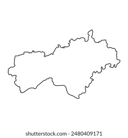 Mari El map, administrative division of Russia. Vector illustration.