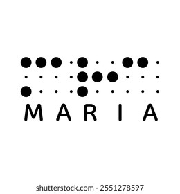 Maria no sistema alfabético Braille, dia mundial do braille