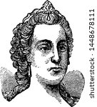 Maria Theresa, vintage engraved illustration