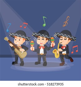 mariachi band illustration design