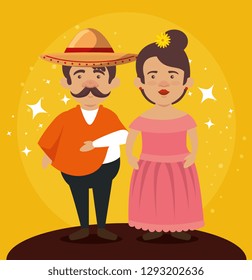 mariachi man with woman together to celebrate day of the dead
