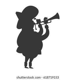 mariachi musician icon silhouette