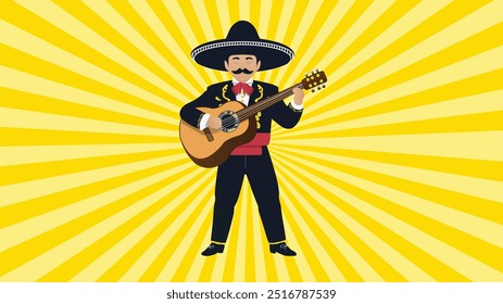 Mariachi musician playing the guitar