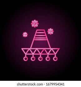 Mariachi neon icon. Simple thin line, outline vector of dia de muertos icons for ui and ux, website or mobile application