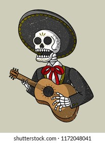 mariachi skull mexican