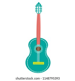 Mariachi Vector Guitar Teal