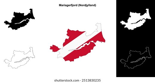 Conjunto de mapas do município de Mariagerfjord