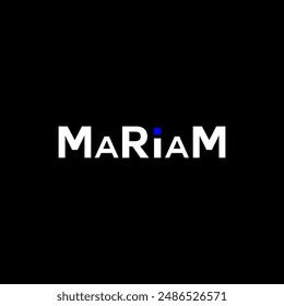 Mariam creative text logo design