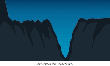 Mariana Trench underwater vector illustration