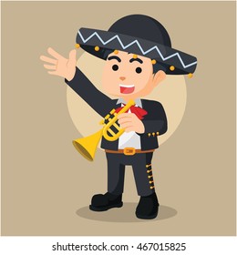mariarchi trumpet illustration character full colour