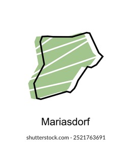 Mariasdorf vector Map City - map of Austria Country illustration vector Design Template, suitable for your company, geometric logo design element