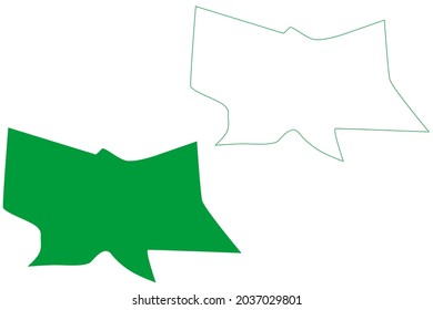 Maribondo municipality (Alagoas state, Municipalities of Brazil, Federative Republic of Brazil) map vector illustration, scribble sketch Maribondo map