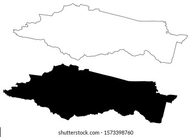 Maricao municipality (Commonwealth of Puerto Rico, Porto Rico, PR, Unincorporated territories of the United States) map vector illustration, scribble sketch Maricao map