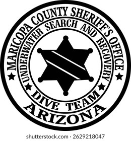 Maricopa County Sheriff`s Office Police Dive Team Arizona, laser cut, cricut, engraving, Wood cutting, Digital, cnc cut, Eps file