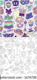 Marie Antoinette Seamless Patterns