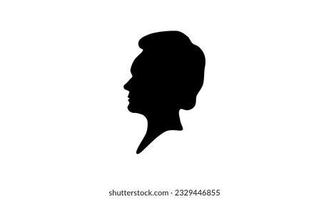 Marie Curie silhouette, high quality vector