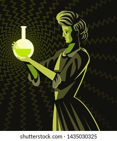 marie curie woman scientific radioactive experiment