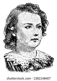 Marie R. Bonheur, 1822-1899, war sie eine französische Künstlerin, Malerin und Bildhauerin, berühmt für ihren künstlerischen Realismus, ihre Vintage-Linienzeichnung oder Gravitation