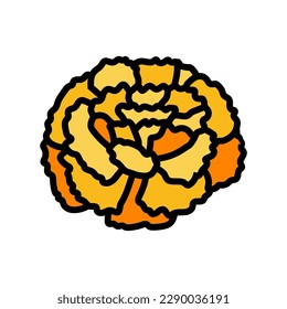 marigold blossom spring color icon vector. marigold blossom spring sign. isolated symbol illustration