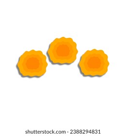 Marigold Flower Decoration Design Vector. Traditional Indian Flower. Diwali Design Element