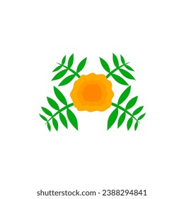 Marigold Flower Decoration Design Vector. Traditional Indian Flower. Diwali Design Element