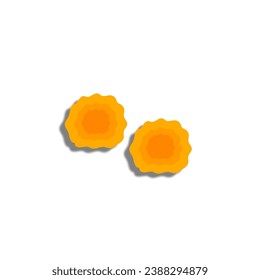 Marigold Flower Decoration Design Vector. Traditional Indian Flower. Diwali Design Element