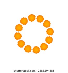 Marigold Flower Decoration Design Vector. Traditional Indian Flower. Diwali Design Element