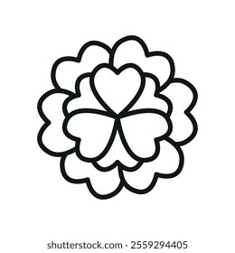 Marigold flower icon features a vibrant and cheerful design, perfect for garden-themed projects, festival branding, or floral patterns