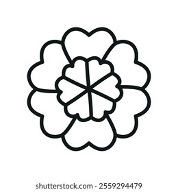 Marigold flower icon features a vibrant and cheerful design, perfect for garden-themed projects, festival branding, or floral patterns