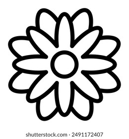 Marigold Flowers Diwali vector icon illustration