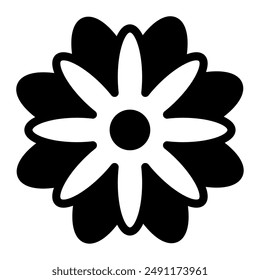 Marigold Flowers Diwali vector icon illustration