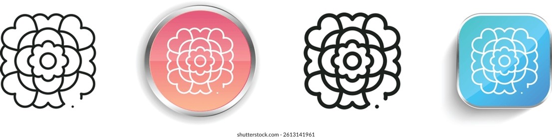 marigold icon. Thin Linear, Regular and Button Style Design Isolated On White Background