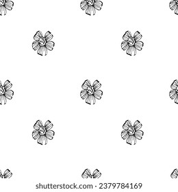 Ringelblume, nahtlose Muster von Blumen und Pflanzen, Vektorgrafik für Stoff, Papier, Tapete.