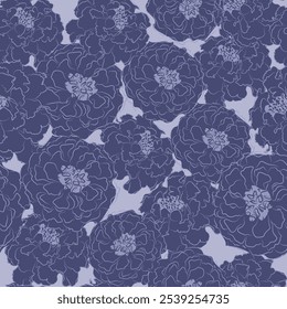 marigold seamless pattern, hand drawn illustration, background. Marigold flower line drawing stylized flower. Suitable for backgrounds, wallpapers, fabrics, textiles, wrapping papers.