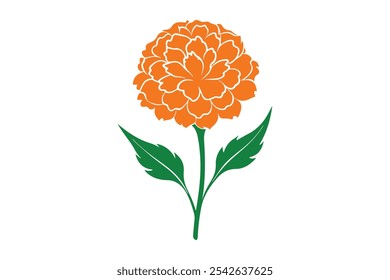 Marigold vector, Marigold Silhouette vector illustration