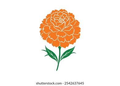 Marigold vector, Marigold Silhouette vector illustration