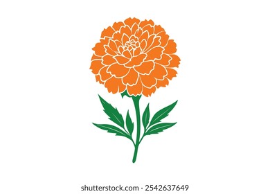 Marigold vector, Marigold Silhouette vector illustration