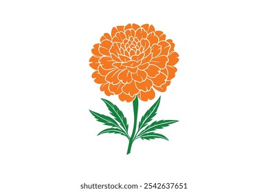 Vetor Marigold, ilustração de vetor de Silhueta Marigold