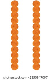 Marigolds Orange Flower Garlands Hangings Indian Hindu Wedding Decorations Vector Haldi Decorations