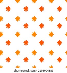 Marigolds pattern on the white background cartoon vector pattern. Ginger flower pattern