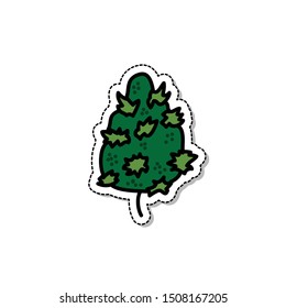 marihuana bud doodle icon, vector illustration
