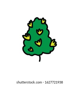 marihuana bud doodle icon, vector illustration