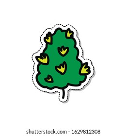 marihuana bud doodle icon, vector illustration