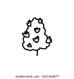 marihuana bud doodle icon, vector illustration