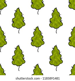 marihuana bud seamless doodle pattern