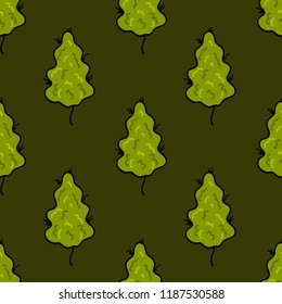 marihuana bud seamless doodle pattern